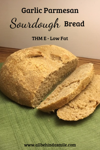 Garlic Parmesan Sourdough Bread (THM E - low fat)